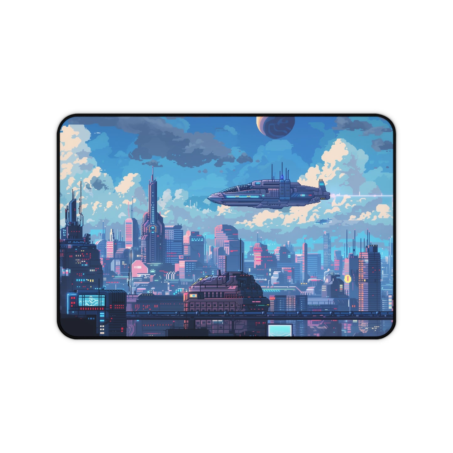 Futuristic Retro City Mouse Mat Retro