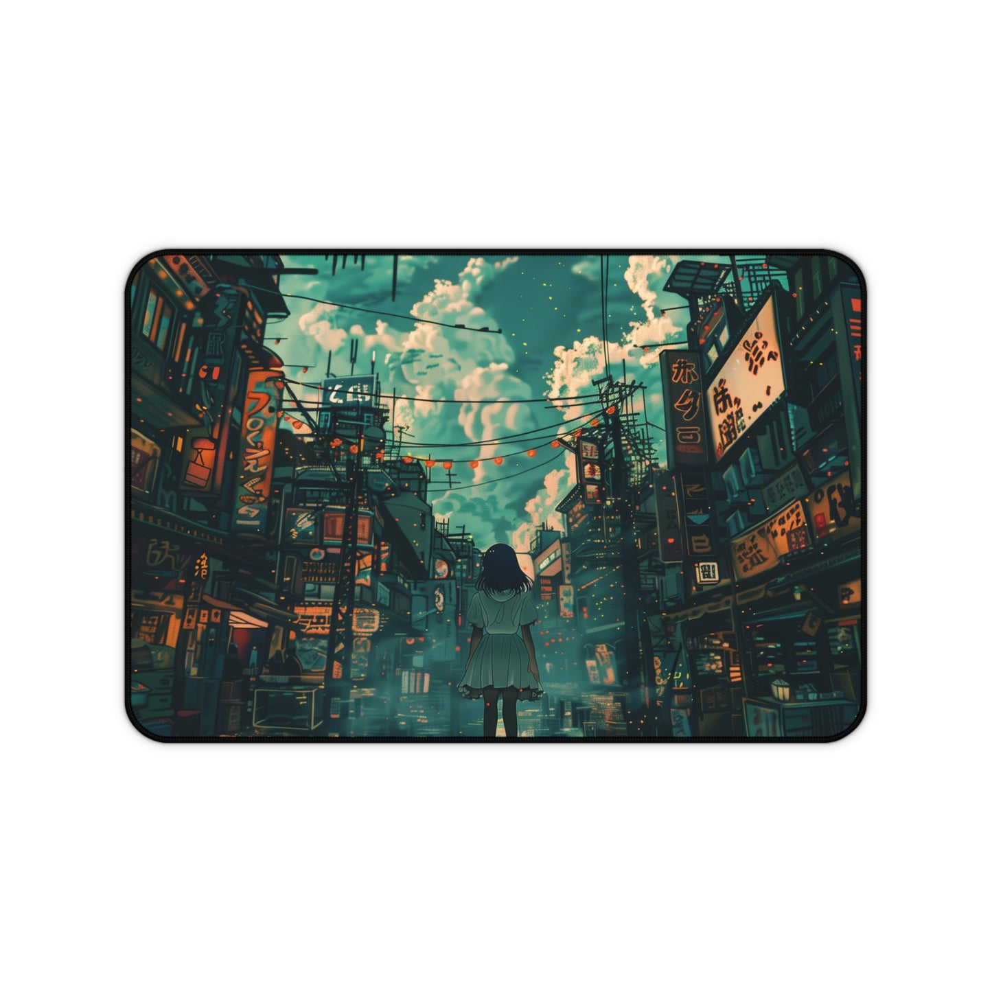 Anime Mouse Mat Anime Character Large Anime Style Japanese City