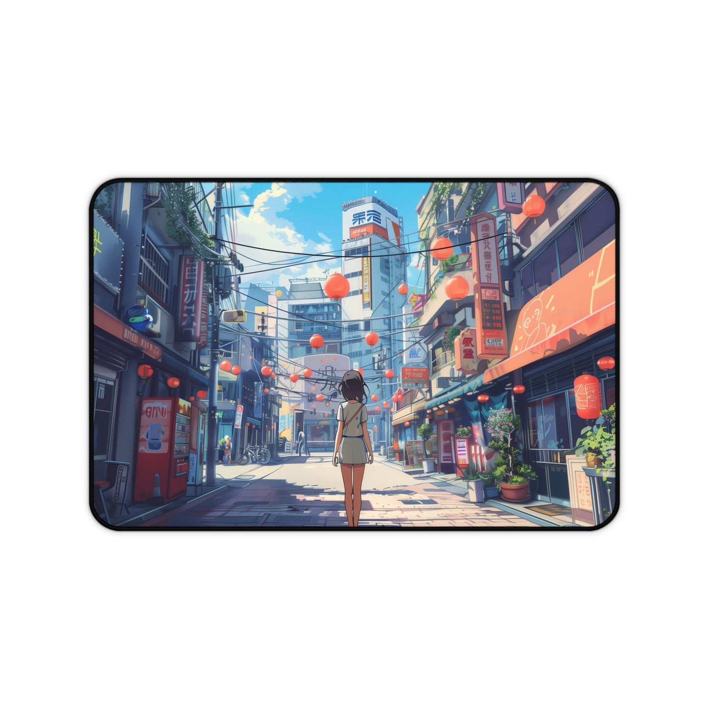 Anime Mouse Mat Japanese City Character Anime Style Mouse