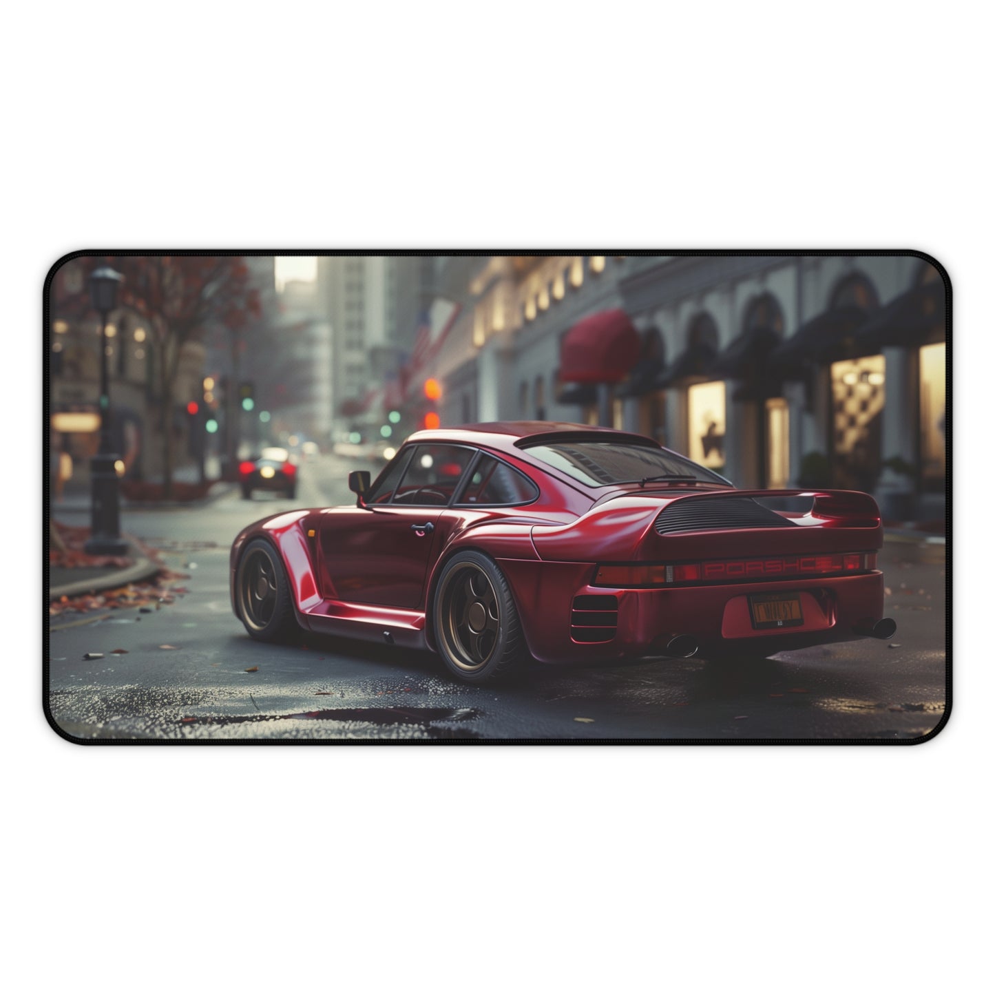 Porsche 959 Large Mouse Mat - Urban City Skyline