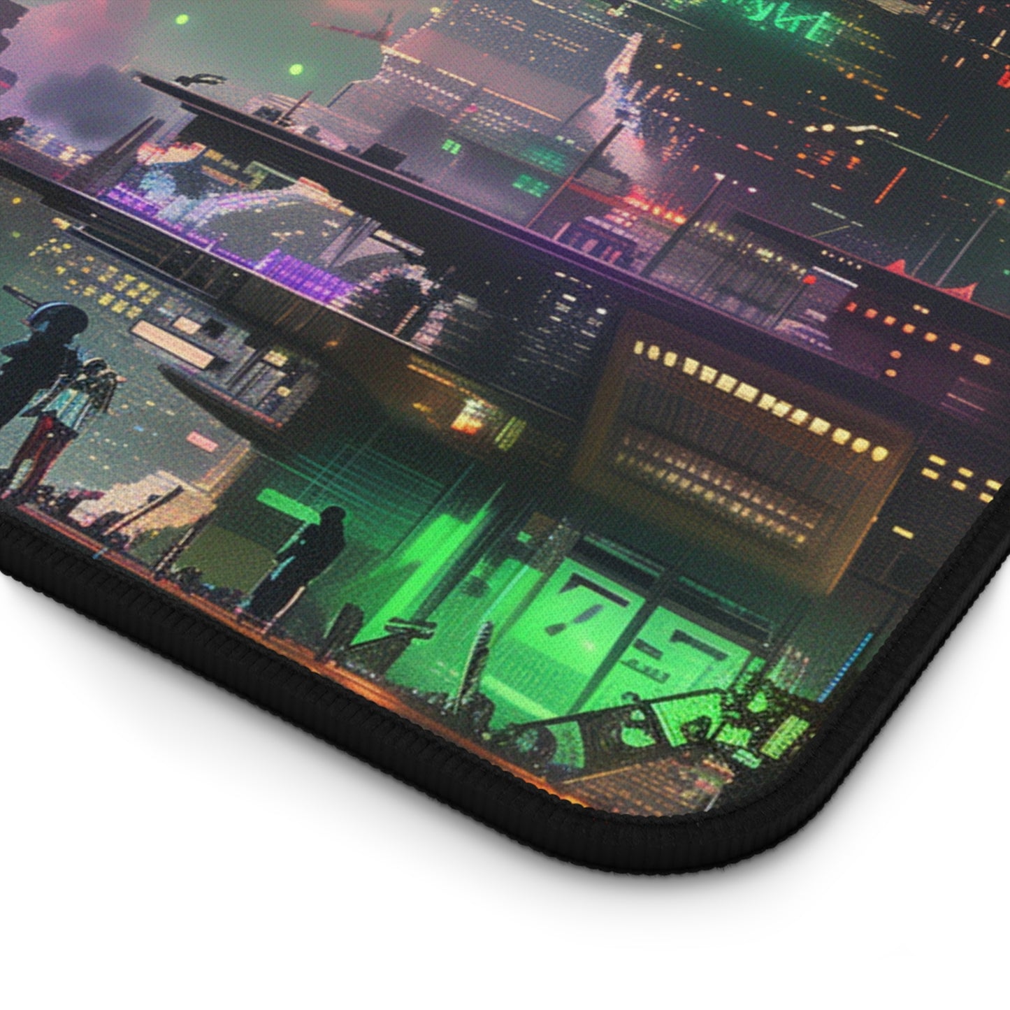 Space City Mouse Mat Vibrant Nebula Design