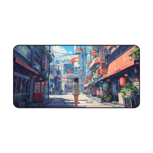 Anime Mouse Mat Japanese City Character Anime Style Mouse