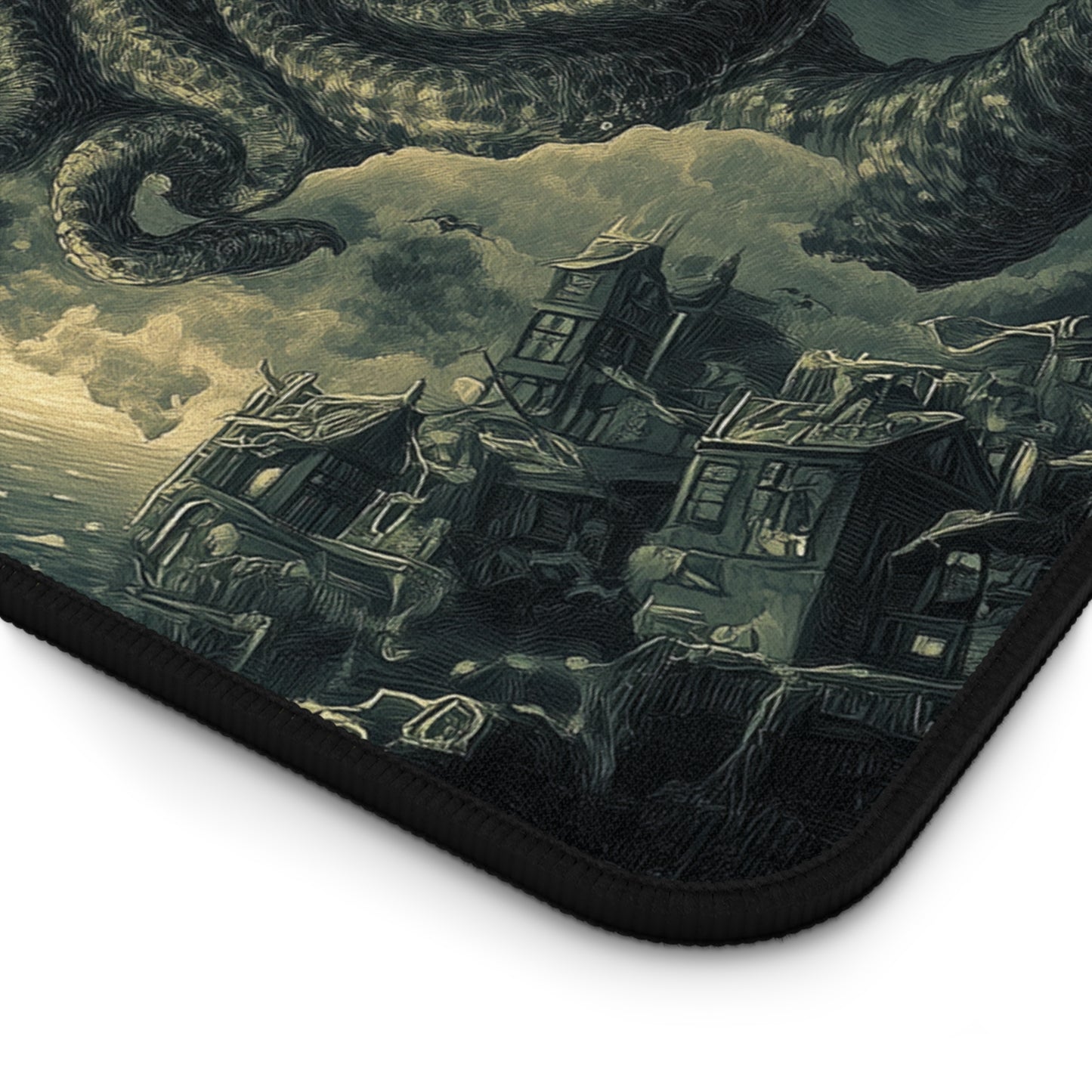 Cthulhu Cat Large Mouse Mat - H.P. Lovecraft Desk Pad - Cosmic Horror Gamer Mat