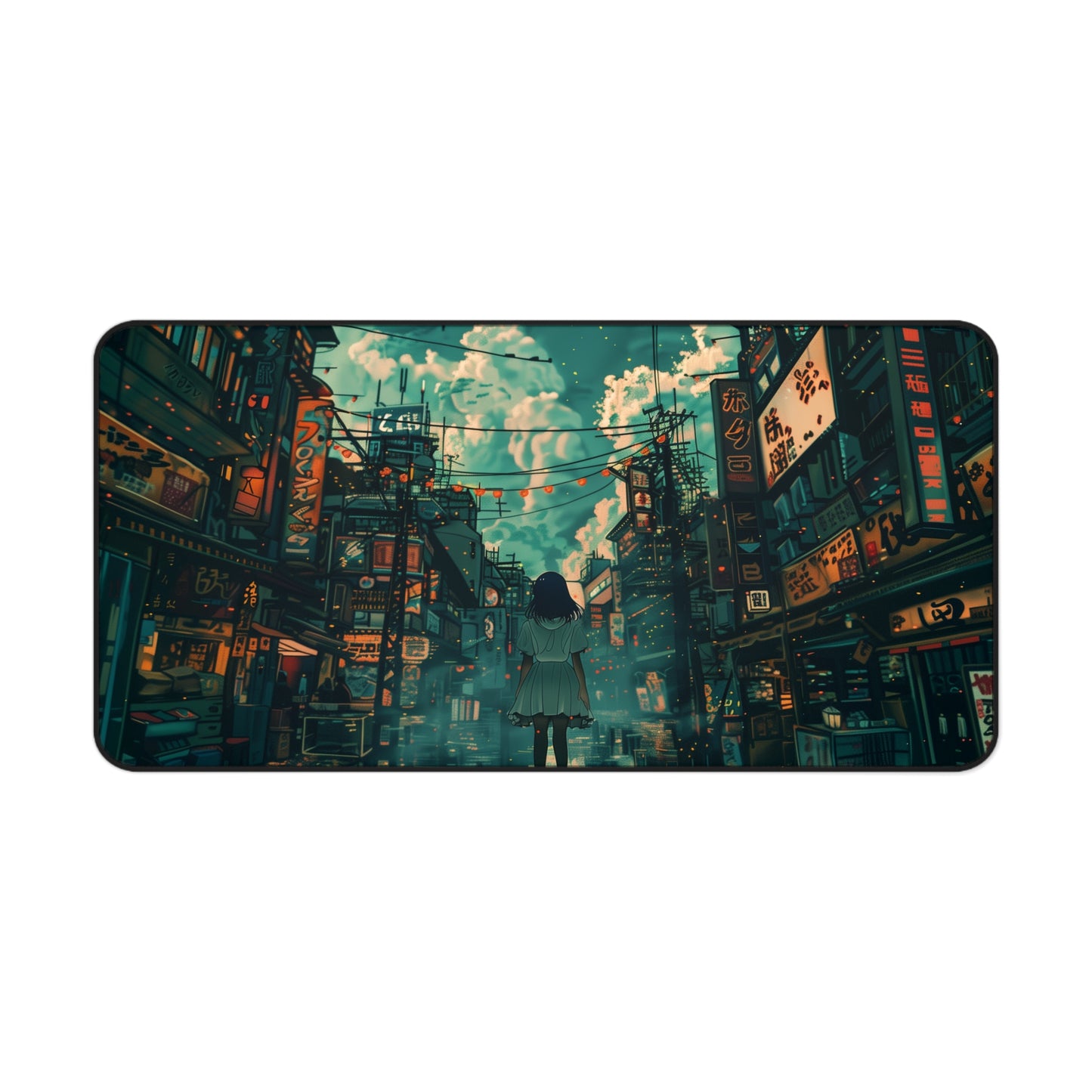 Anime Mouse Mat Anime Character Large Anime Style Japanese City