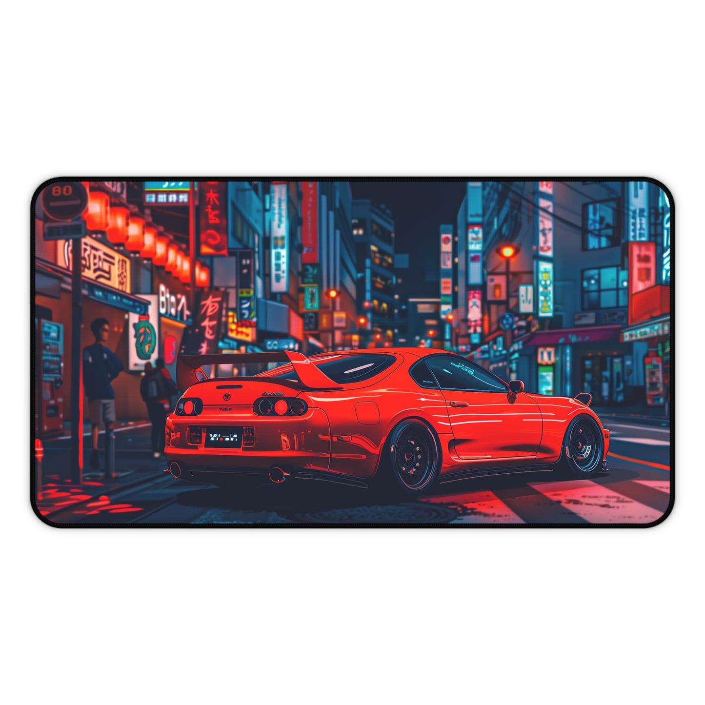 Large Orange Toyota Supra Mouse Mat - Vibrant City MK4 Supra