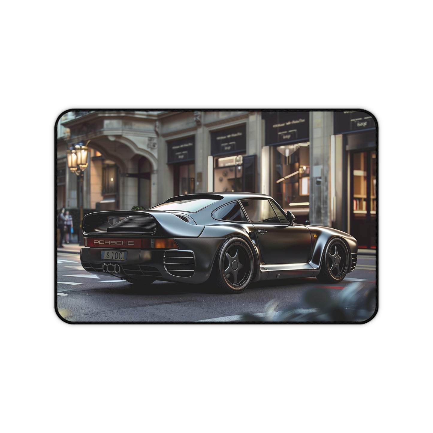 Porsche 959 Large Mouse Mat - Urban City Skyline Car Desk Pad