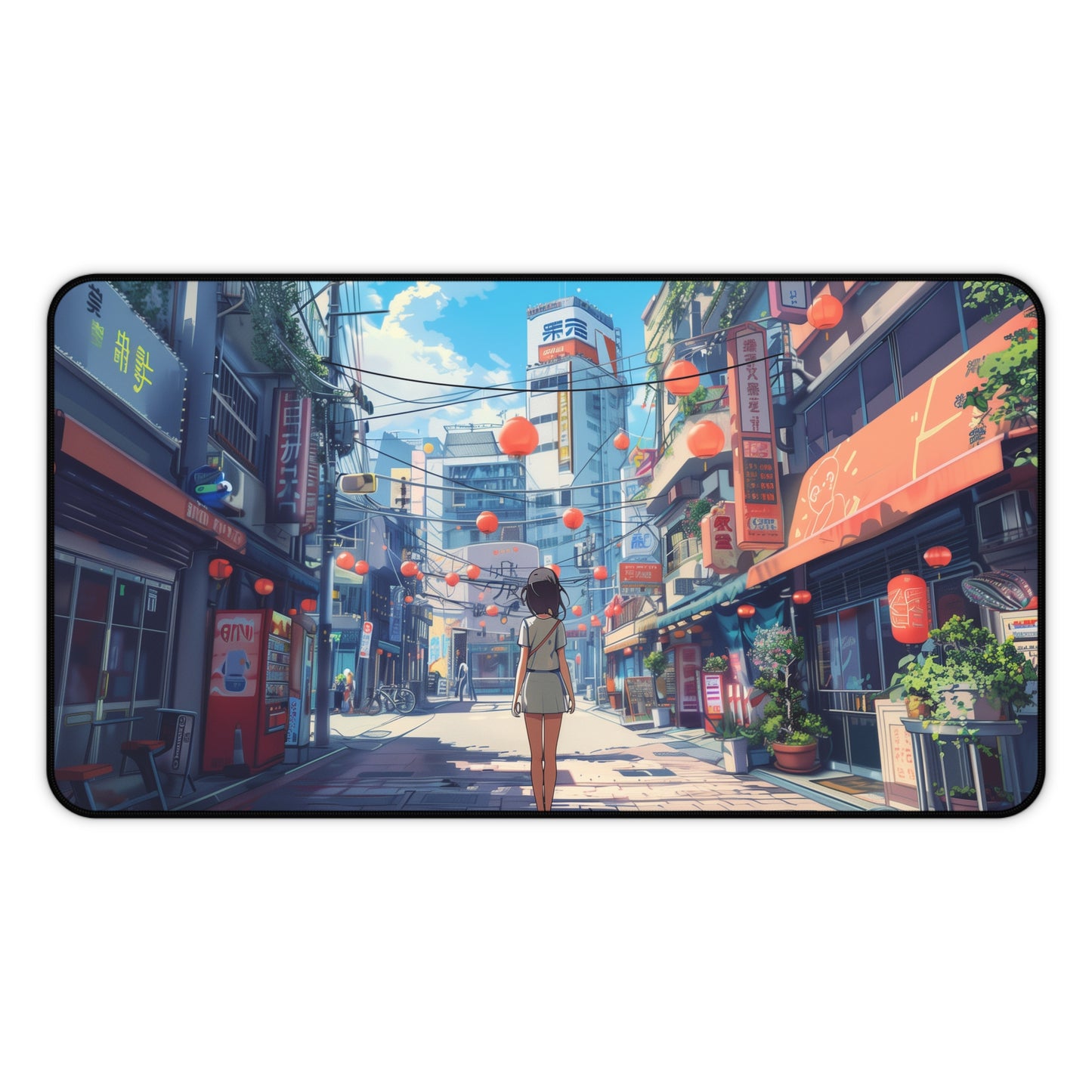 Anime Mouse Mat Japanese City Character Anime Style Mouse