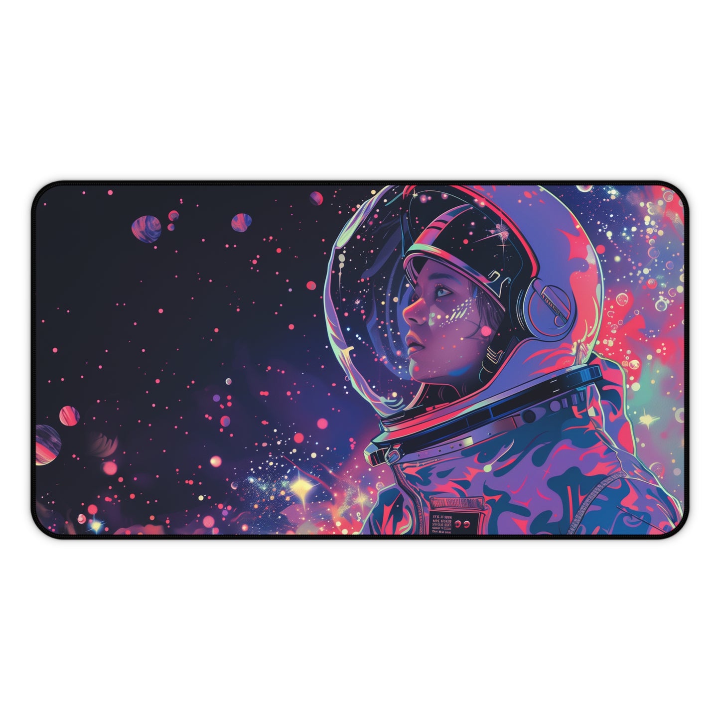 Vibrant Astronaut Mouse Mat - Cosmic Space Explorer