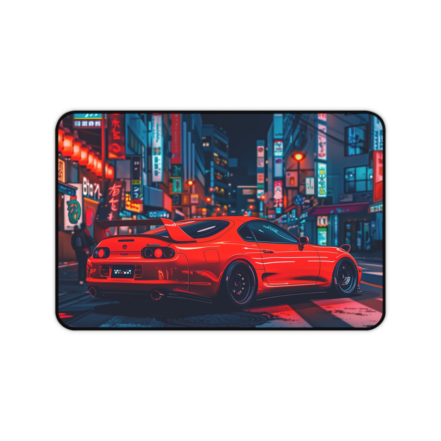 Large Orange Toyota Supra Mouse Mat - Vibrant City MK4 Supra