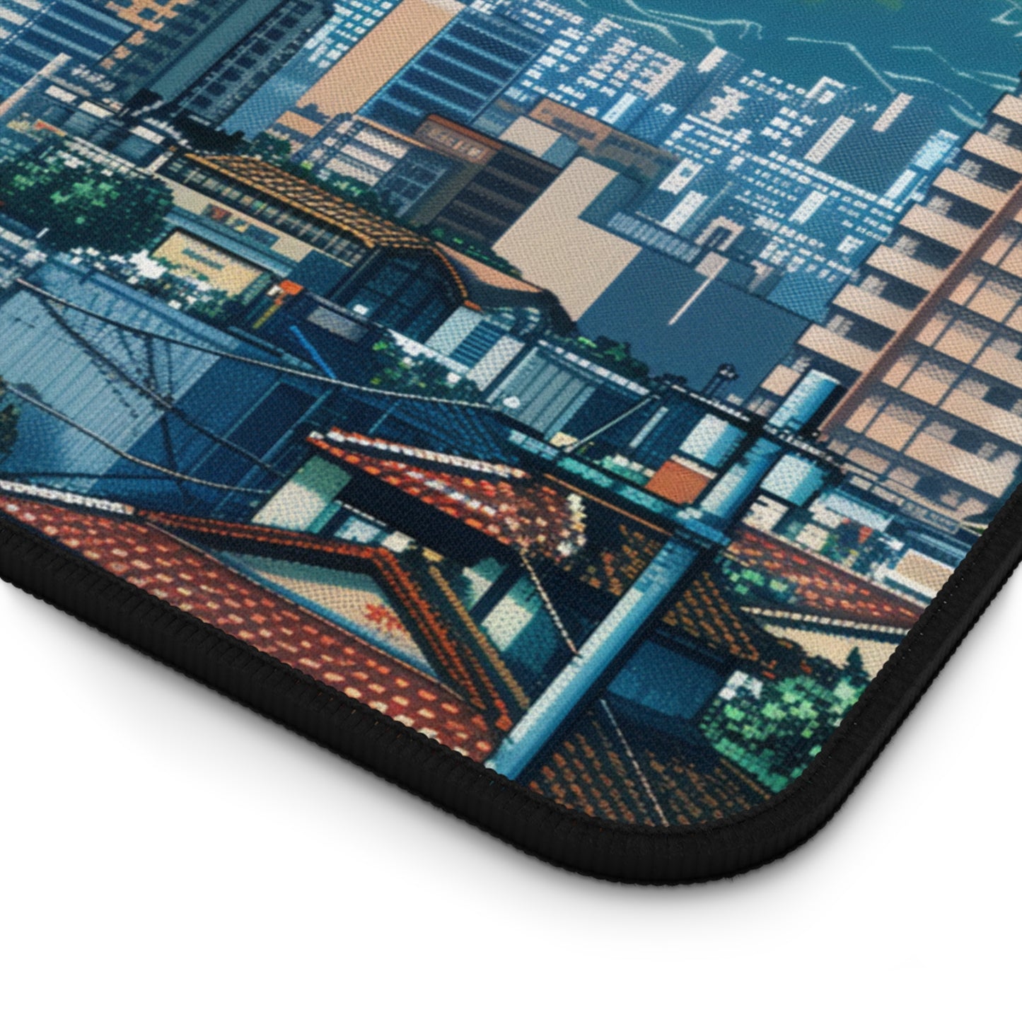 City Mouse Pad Japan City Retro Style Desk Mat 8 Bit Mouse Pad Mouse Mat