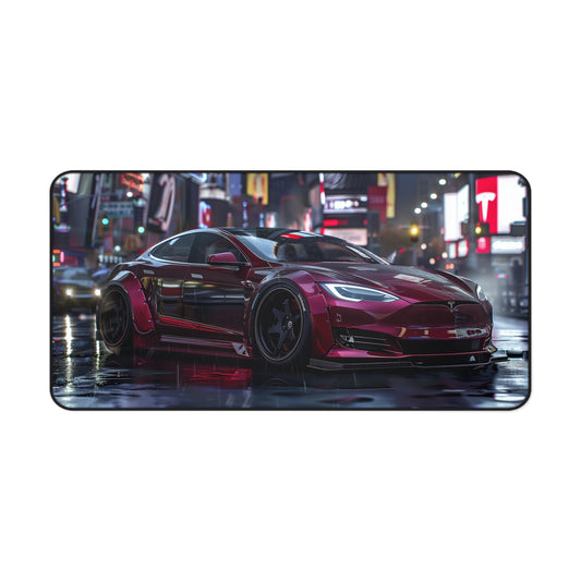 Tesla Model S Widebody Mouse Mat - Futuristic City Design