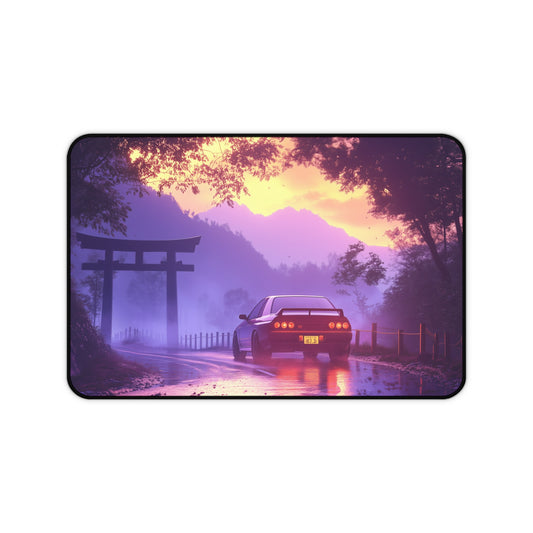 Skyline R32 Desk Mat - JDM Car Mouse Pad with Japanese Mountain Road Design