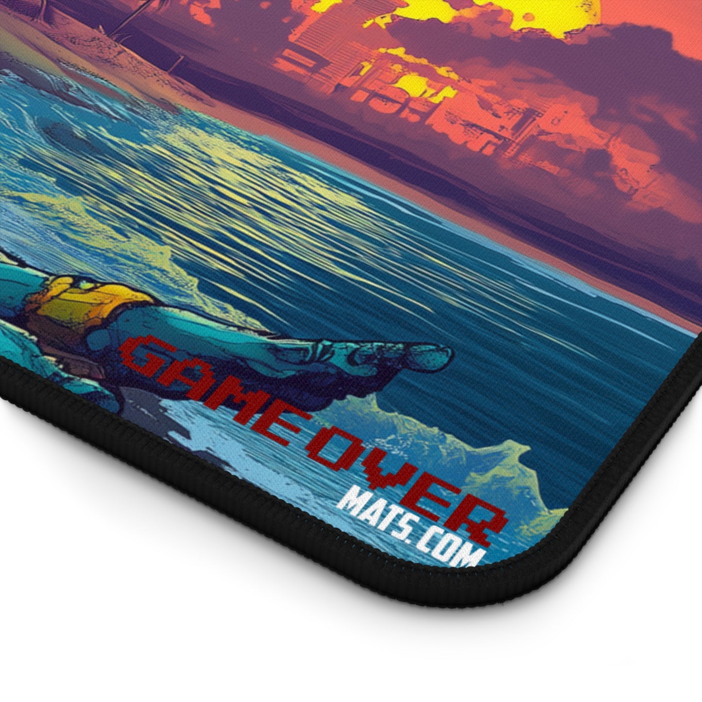 Cartoon Zombie Beach Mouse Mat | Quirky and Vibrant Gaming