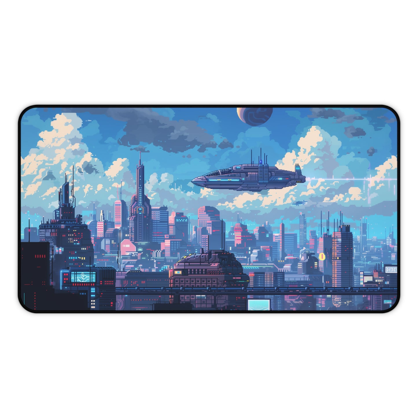 Futuristic Retro City Mouse Mat Retro