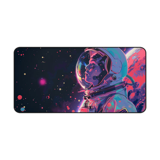 Vibrant Astronaut Mouse Mat - Cosmic Space Explorer Galaxy Design