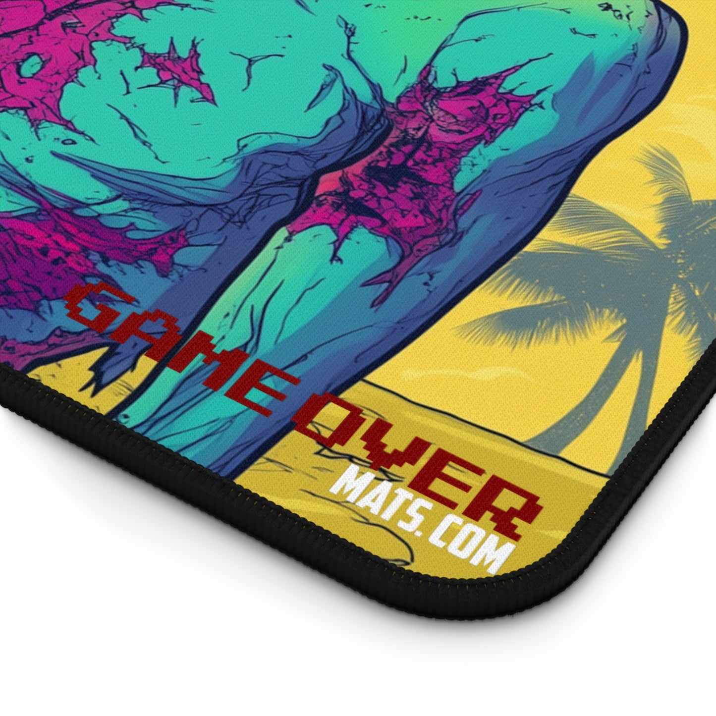 Zombie Sunbathing Beach Gaming Mat | Cartoon Zombie Desk Mat