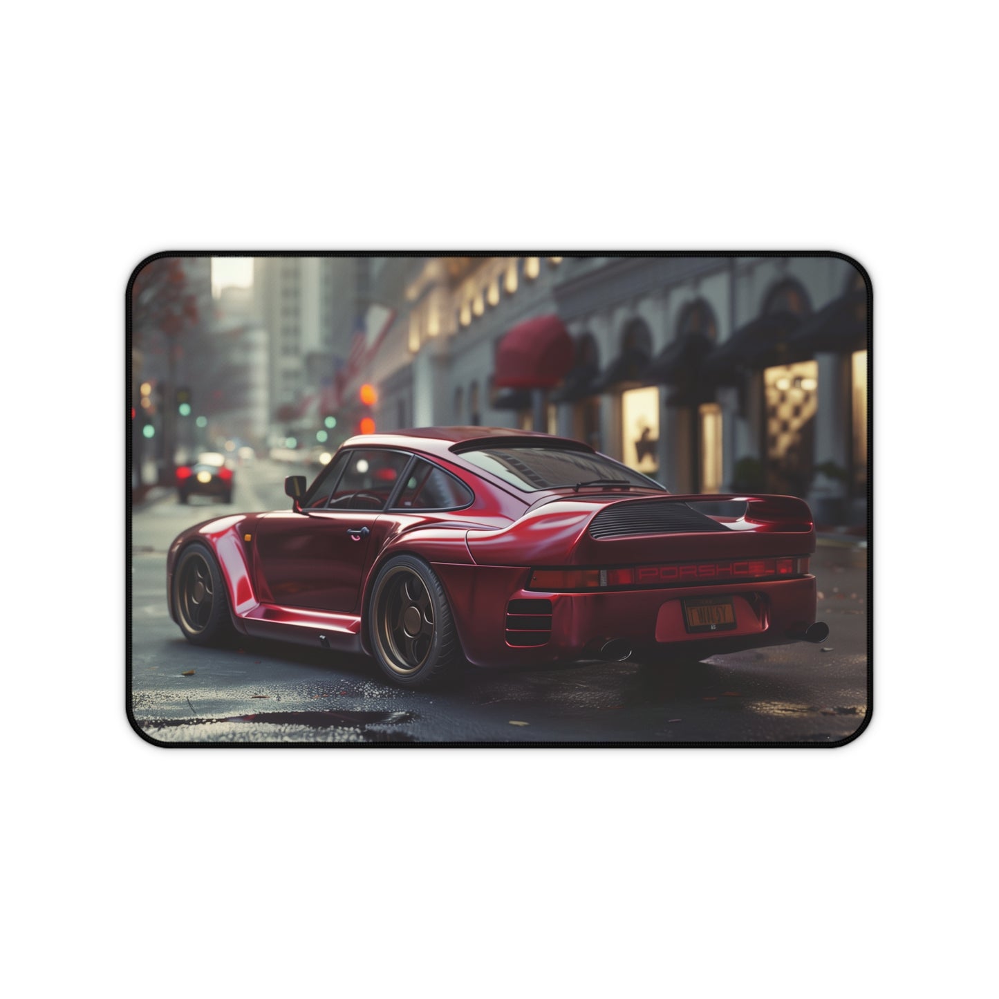 Porsche 959 Large Mouse Mat - Urban City Skyline