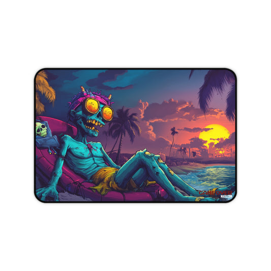 Cartoon Zombie Beach Mouse Mat | Quirky and Vibrant Gaming