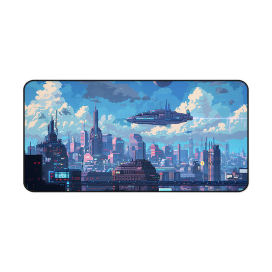 Futuristic Retro City Mouse Mat Retro